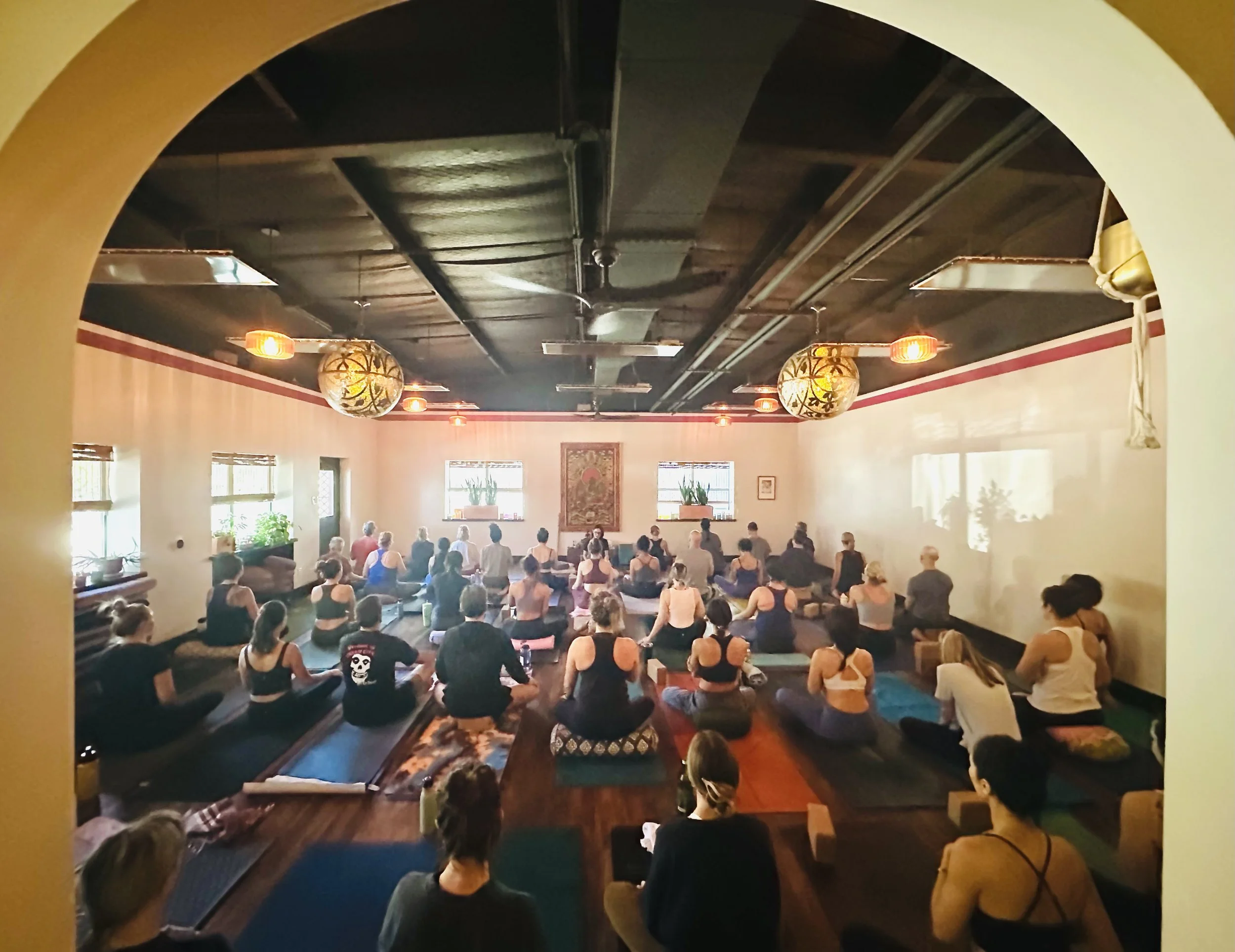 Yoga Class in session at Sukha Yoga Austin Oltorf