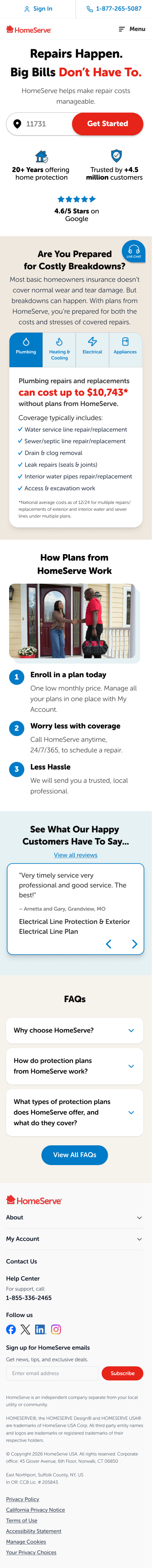 Homeserve.com Mobile Homepage.png
