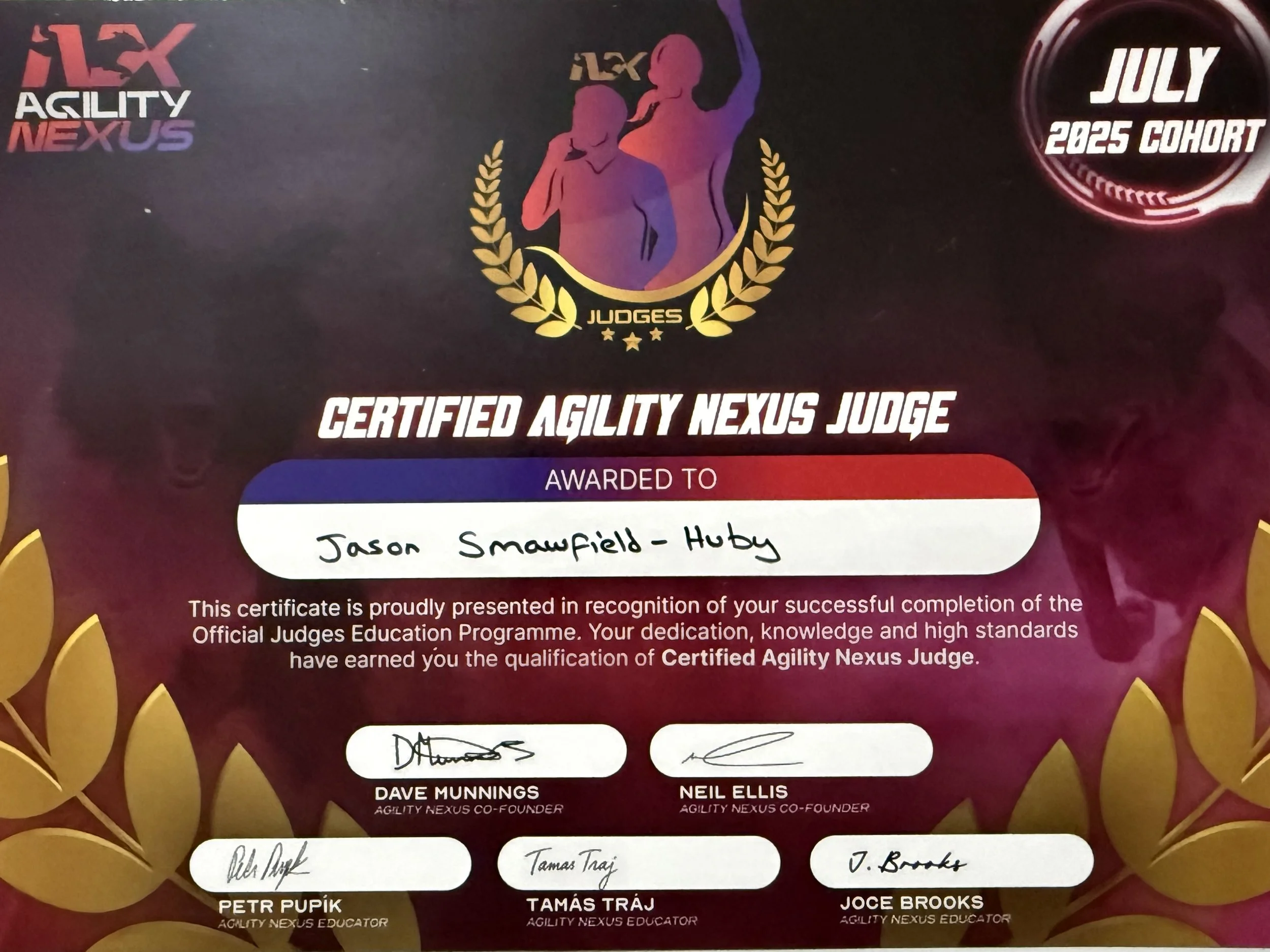 Certified Nexus Dog Agility Judge