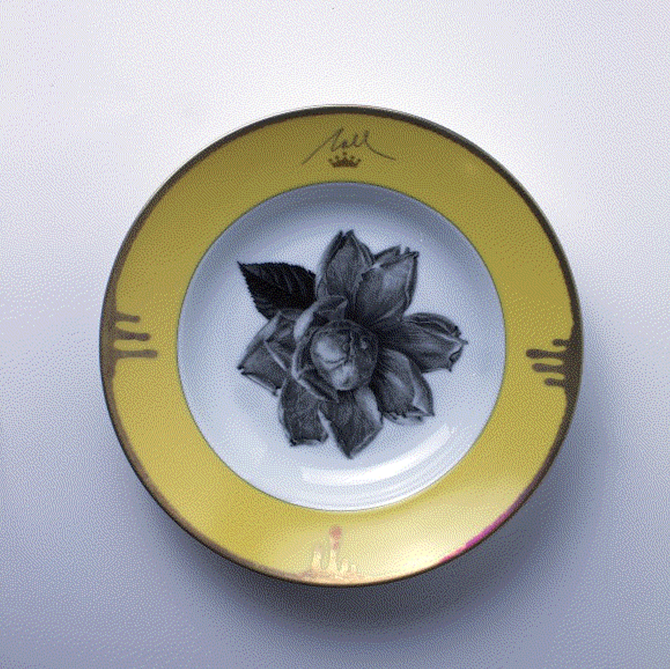 Tuscia's Roses: Open Rose Rim Soup Bowl (Yellow)