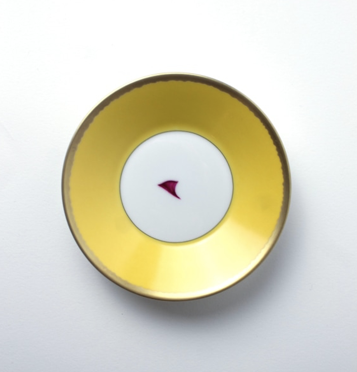 Tuscia's Roses: Demi Tasse (espresso) Saucer (Yellow)