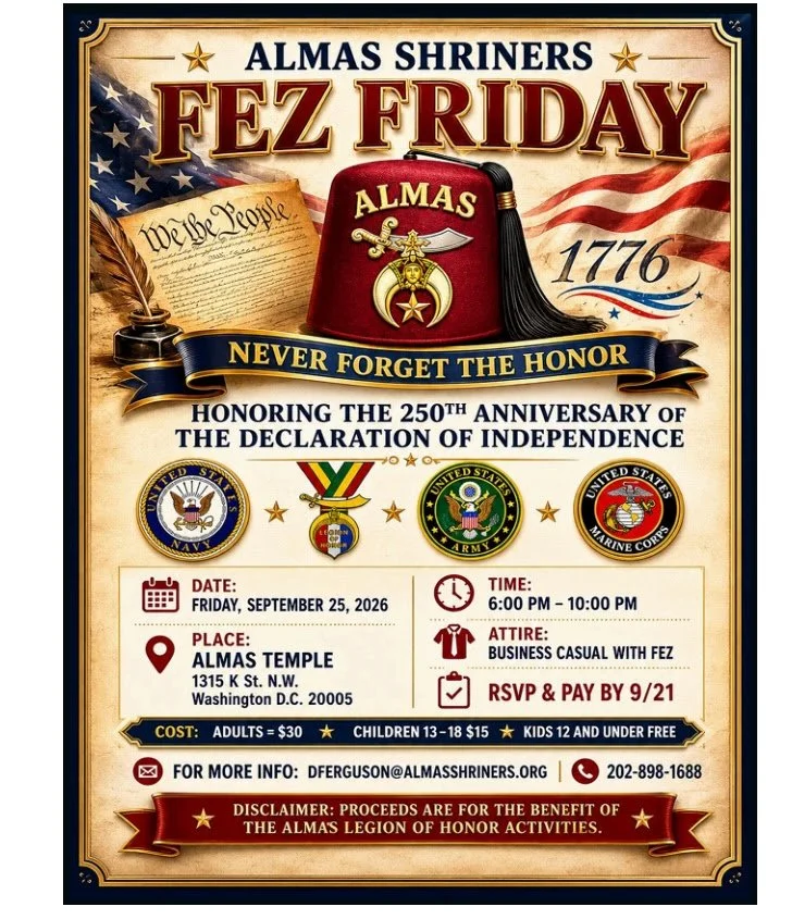 Fez Friday - Honoring the 250th Anniversary of The Declaration of Indepence