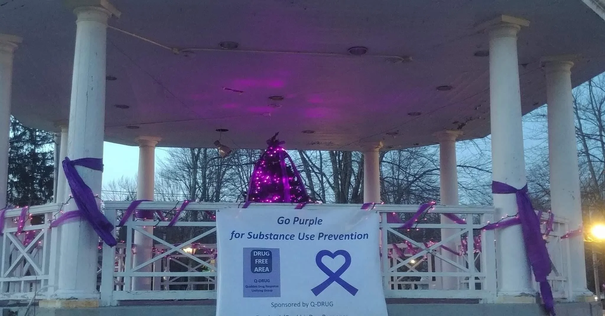 Community decorated in Purple