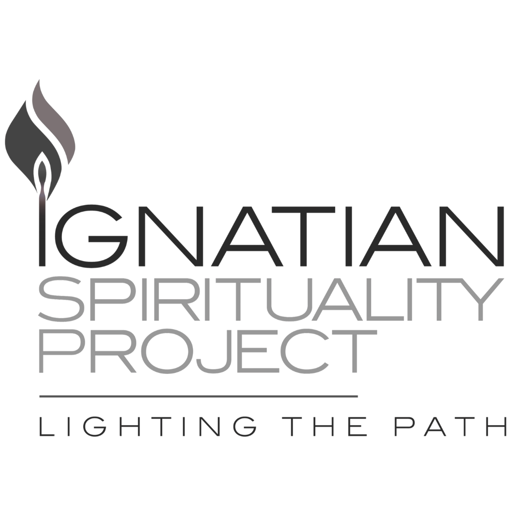Logo of the Ignatian Spirituality Project featuring a stylized flame with a lit candle and the words 'Ignatian Spirituality Project' and the tagline 'Lighting the Path'.