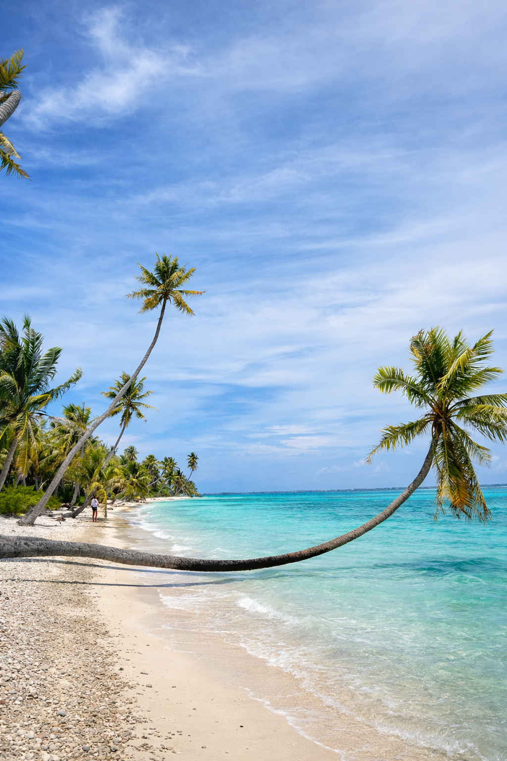 Plage du PK9 à Fakarava, spot emblématique au lagon turquoise en Polynésie française