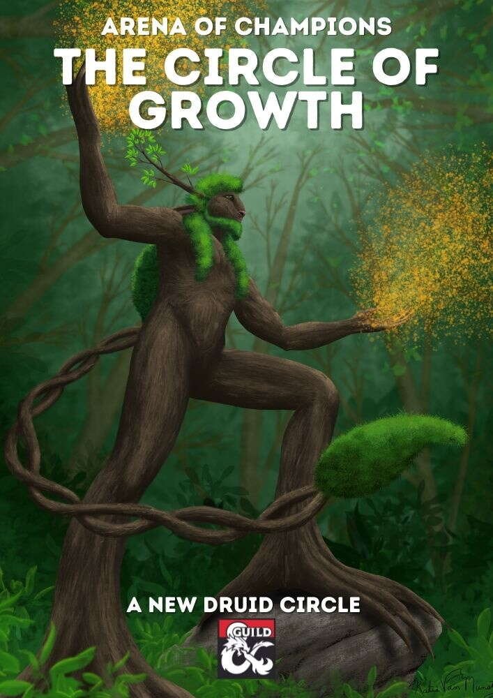 Dungeons and Dragons D&D DnD supplement a new druid circle subclass with plant-based powers. Tree, ent, awakened shrub