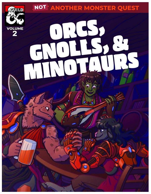 Dungeons and Dragons D&D DnD supplement with adventures, encounters, and NPCs featuring orcs, gnolls, and minotaurs