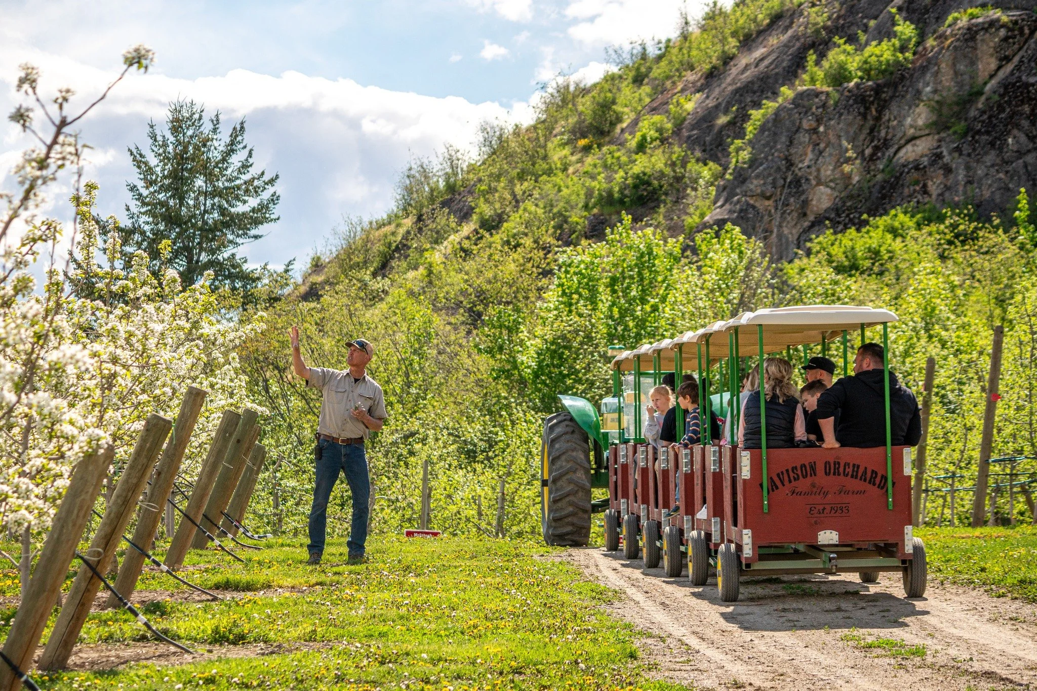 3 MORE SLEEPS TO OPENING! 🎉🌸

And we have a great news to share with you all...

Only on Friday May 1st and Saturday May 2nd you can take a Blossom Tour!🌸🚜
The orchard trees in full bloom only last a few days, so Blossom Tours are very rare!

Ope