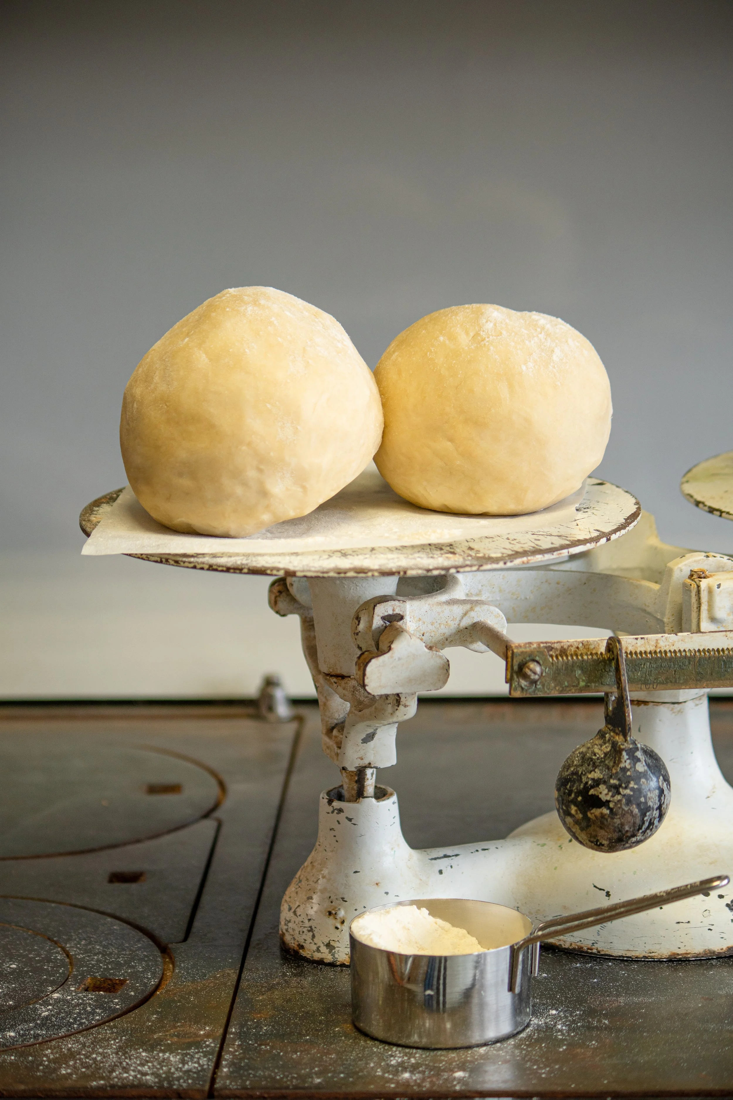 Fresh pie dough made at the Farmhouse Bakery at Davison Orchards in Vernon BC, Okanagan Valley
