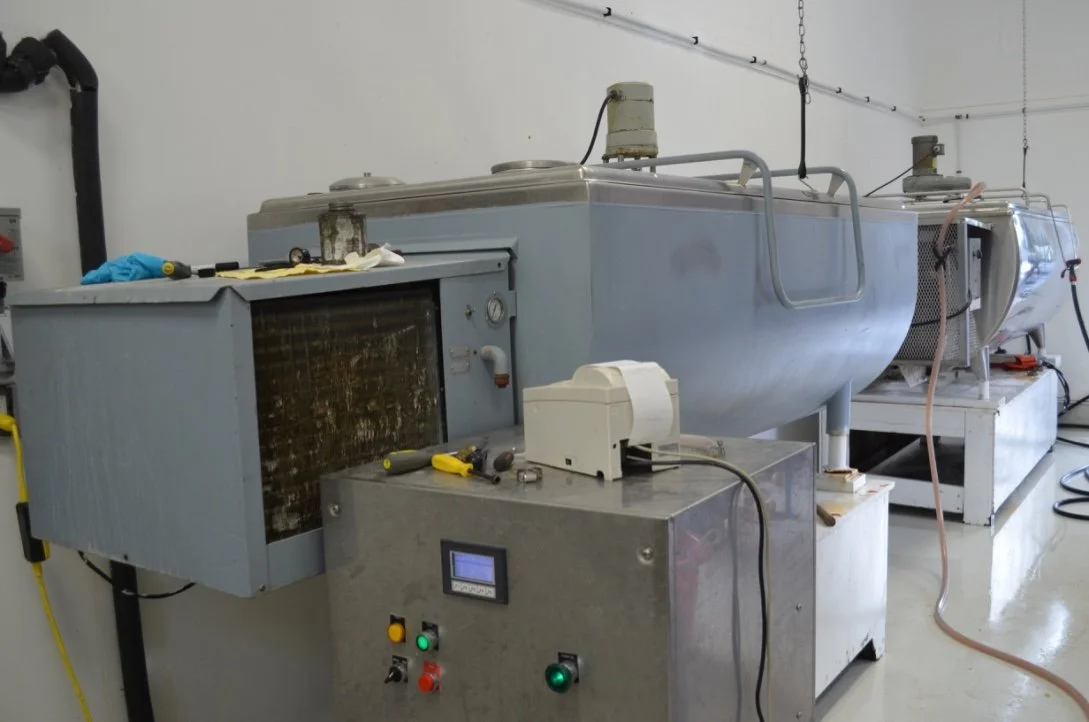 UV light pasteurization machine used for fresh apple juice at Davison Orchards in Vernon BC, no heat processing