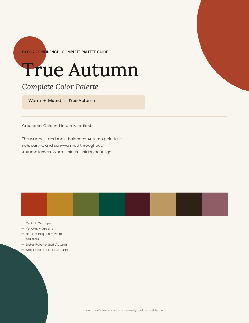 True Autumn Palette + Beauty Guide