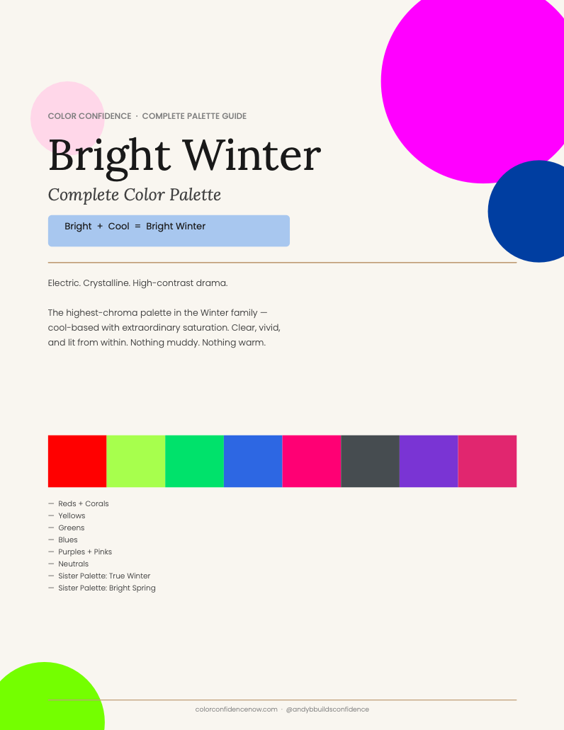Bright Winter Palette + Beauty Guide