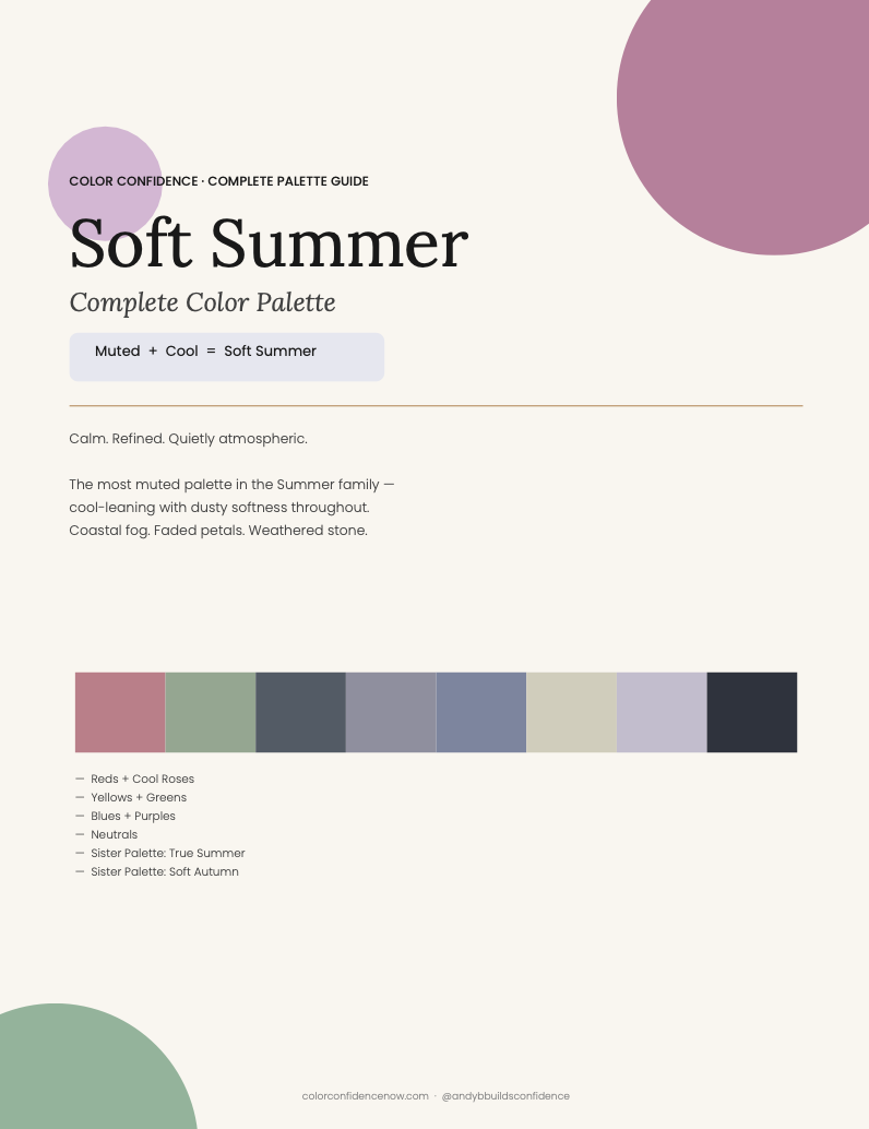 Soft Summer Palette + Beauty Guide