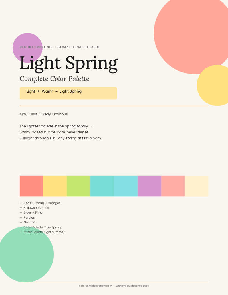 Light Spring Palette + Beauty Guide