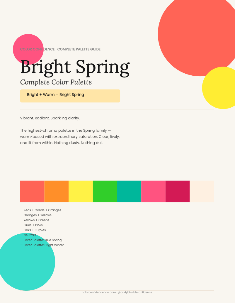 Bright Spring Palette + Beauty Guide