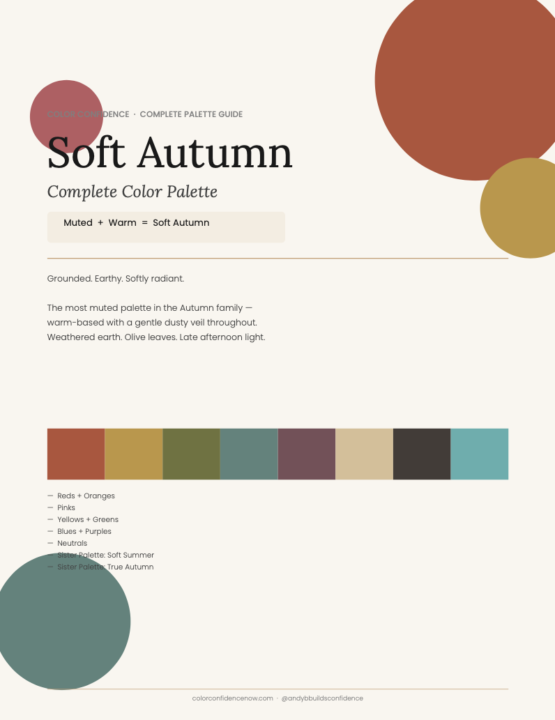 Soft Autumn Palette + Beauty Guide