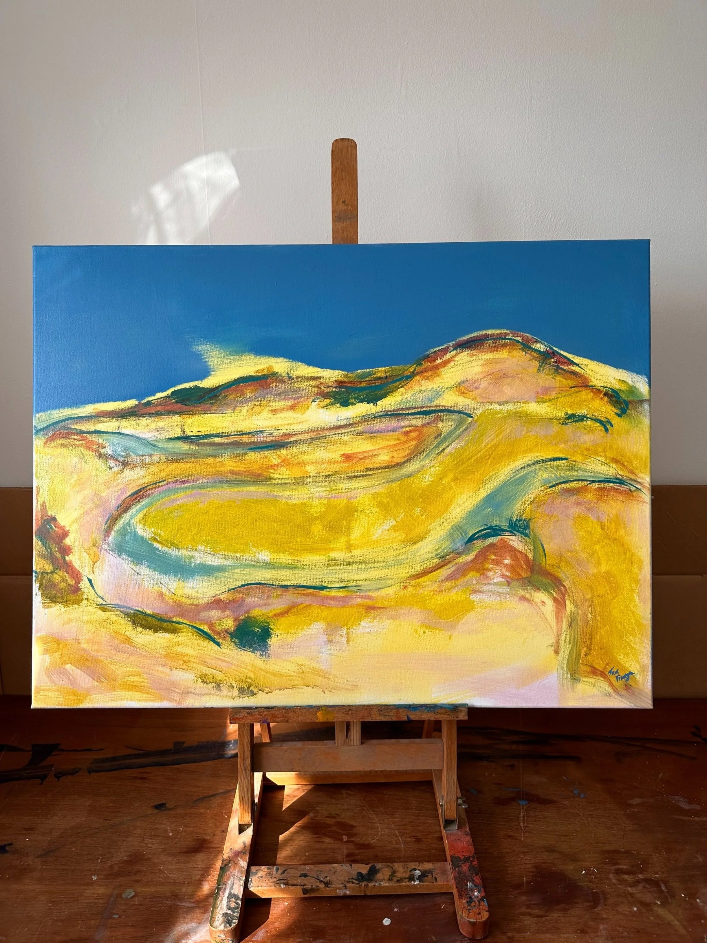 Cuckmere Haven, Oil on Canvas, 2023. Copyright @TaraFinnegan