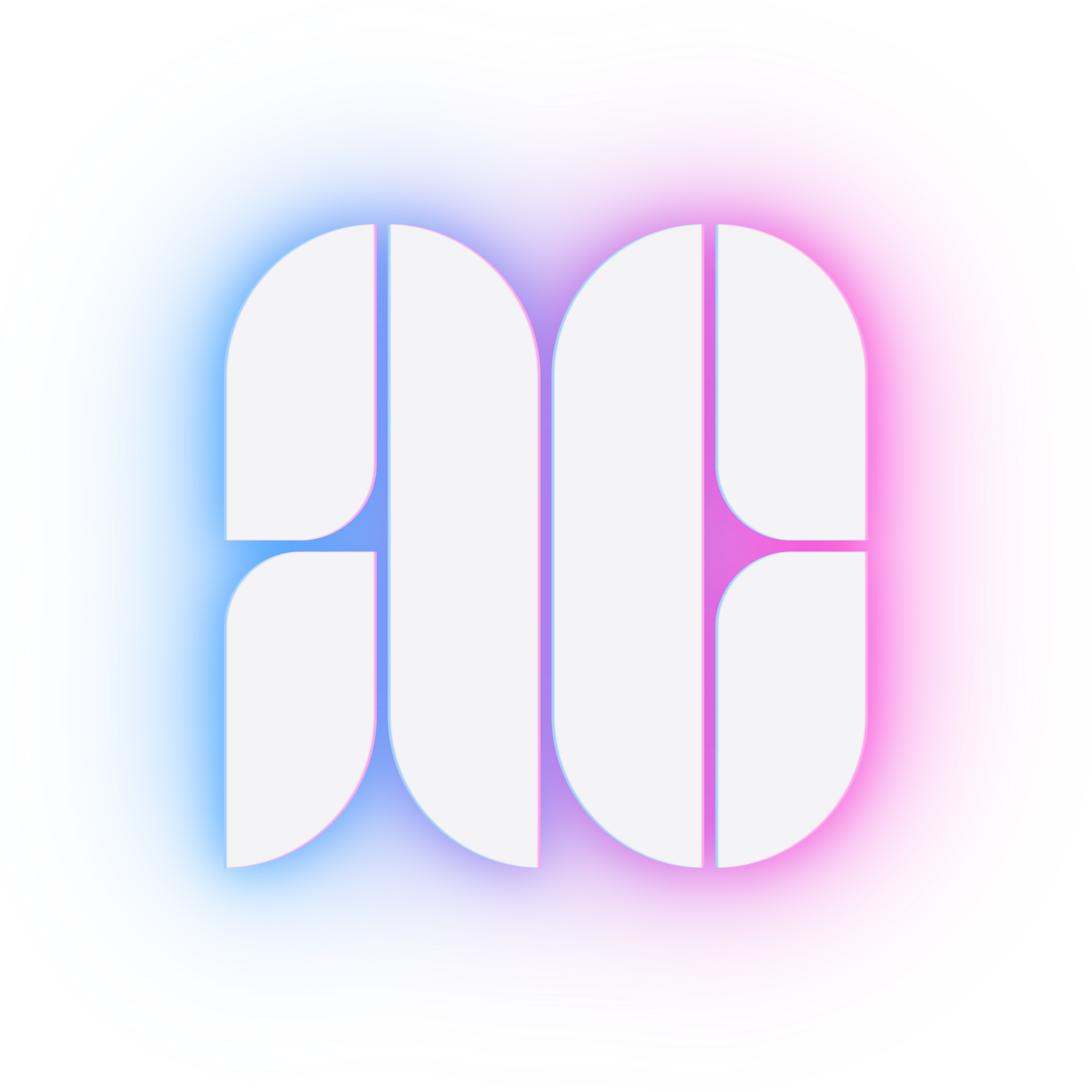 Stylized logo with the letters 'A' and 'C' in white, modern font, surrounded by colorful neon light effects in blue, pink, and purple.
