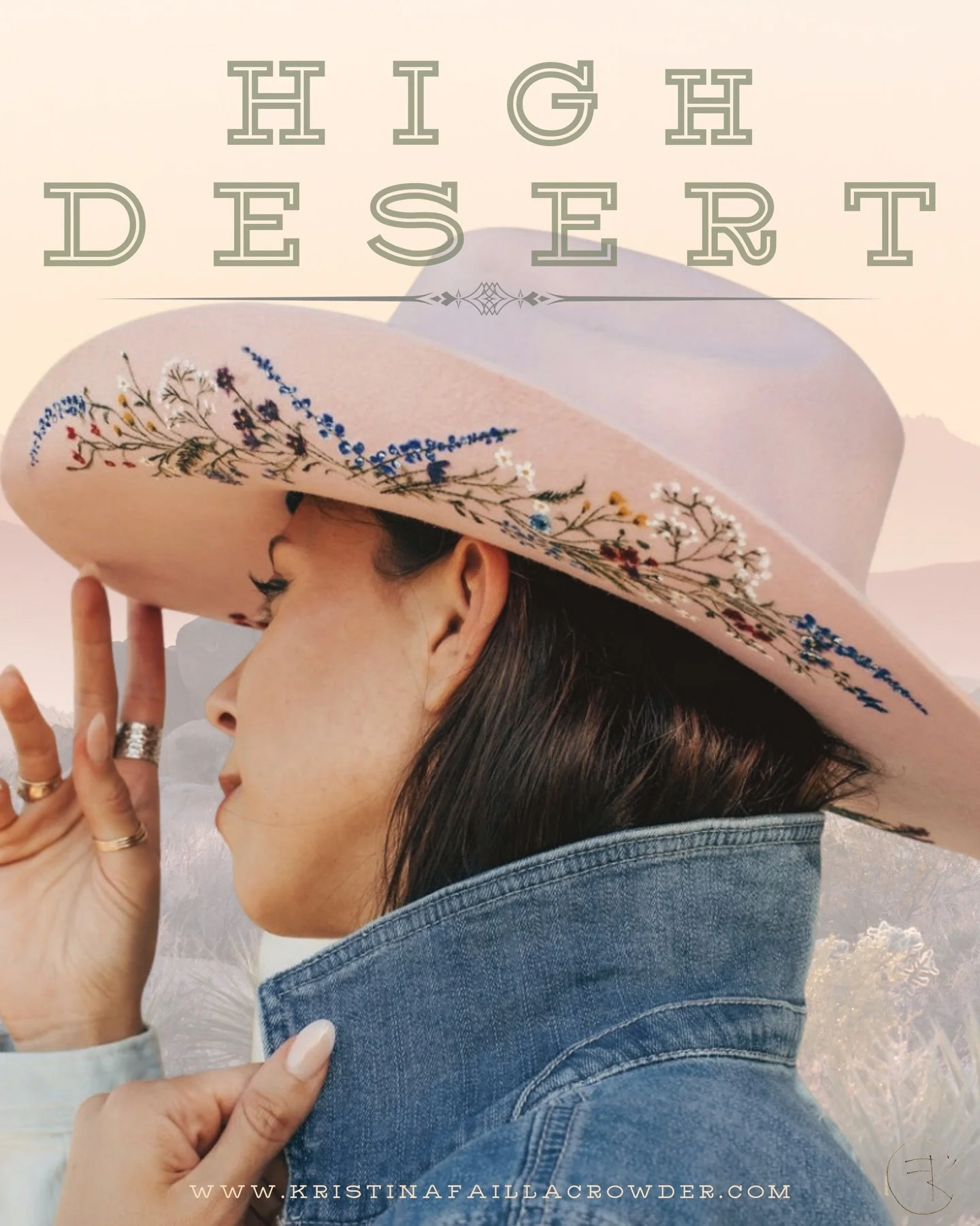 Delicate desert florals 🌸 Hand-painted original.

what sort of designs do y&rsquo;all want to see next? 

www.kristinafaillacrowder.com

#westernwear
#cowboyhats
#cowgirloutfits
#texasstyle
#uniquedesigns