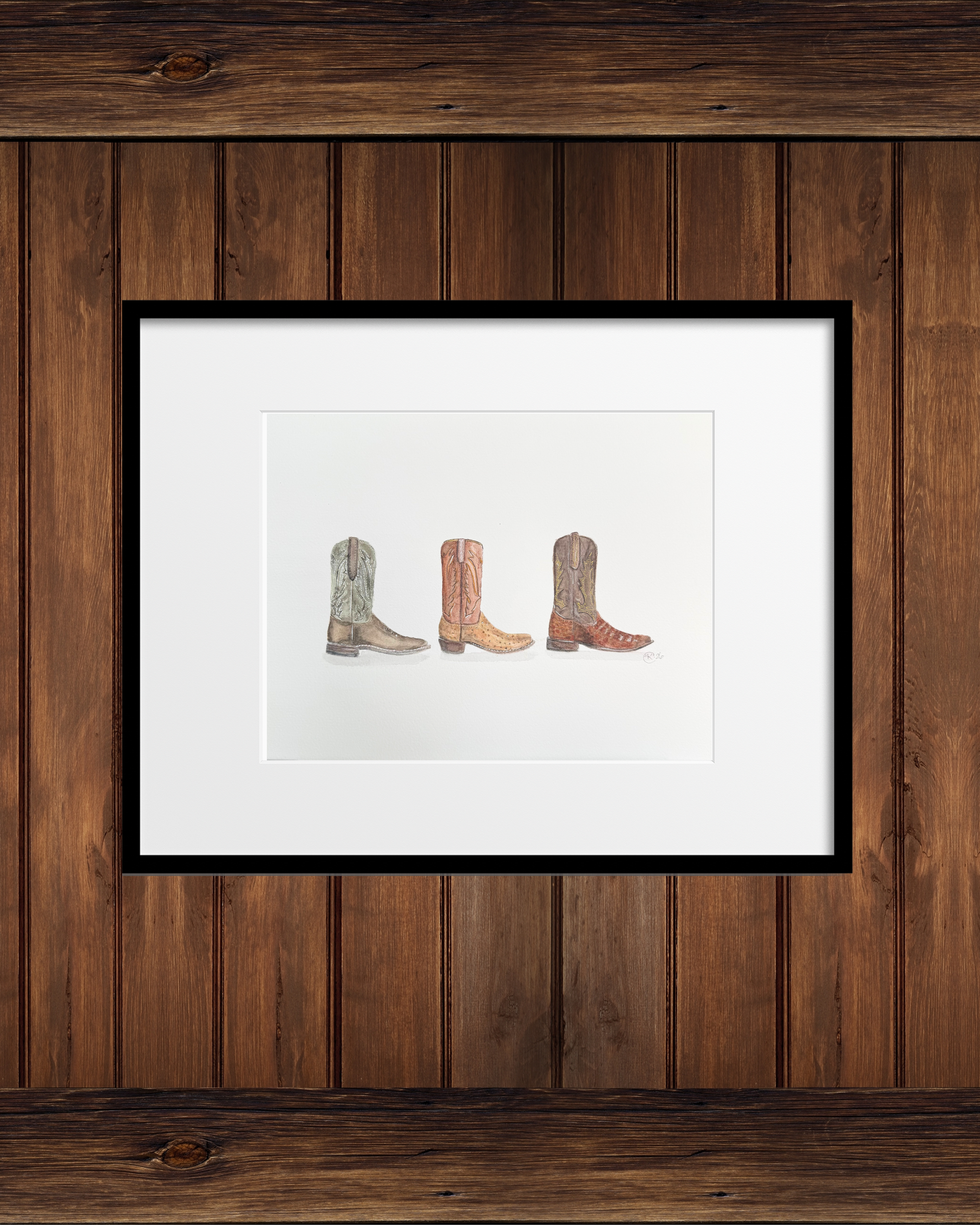 Cowboy Boots Archival Print