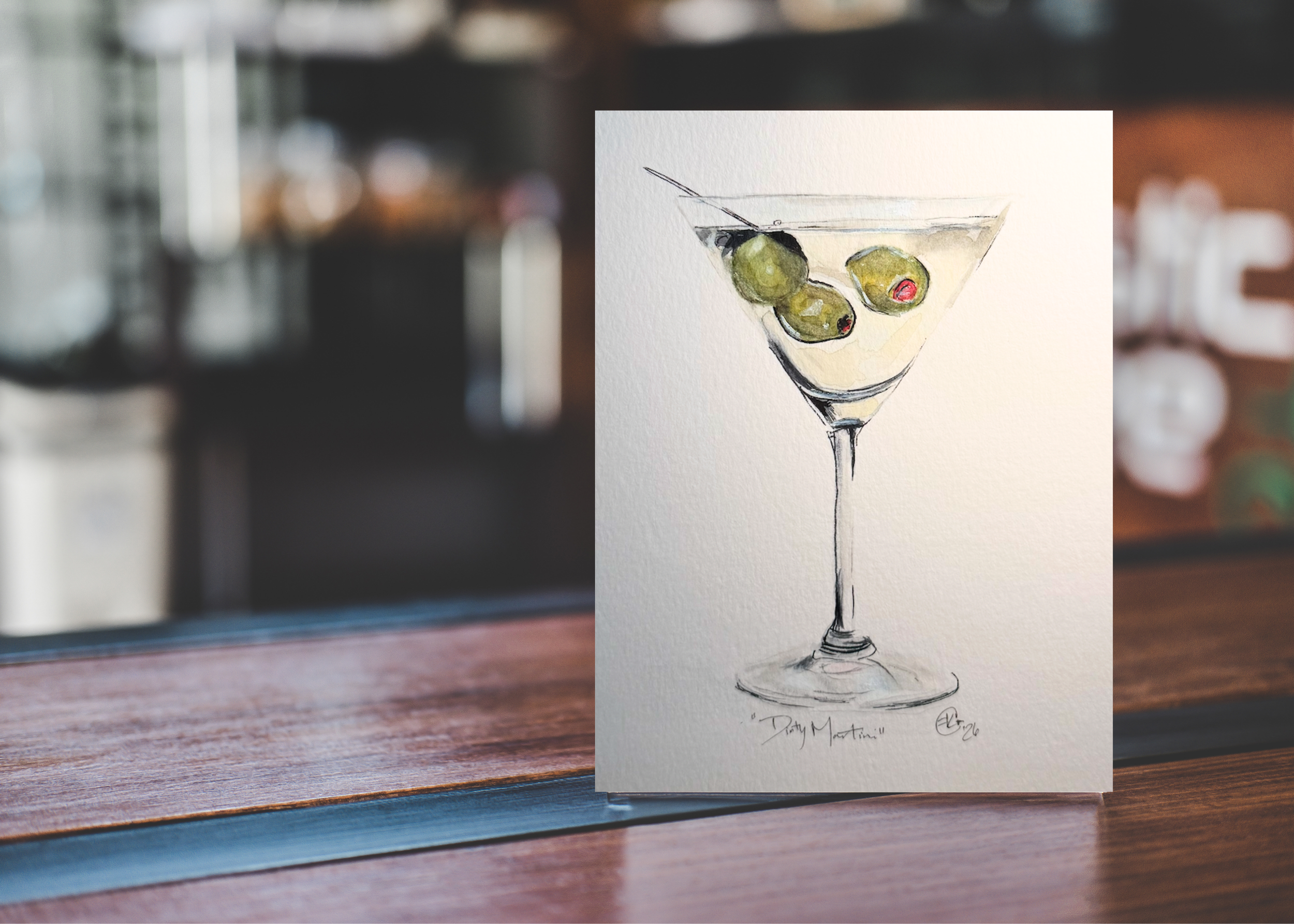✩NEW✩ Emily's Dirty Martini Archival Print