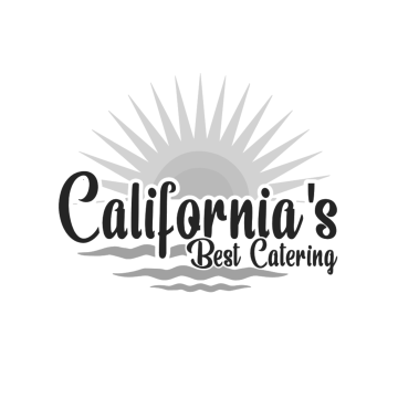 Logo for California's Best Catering with a sunburst and waves design