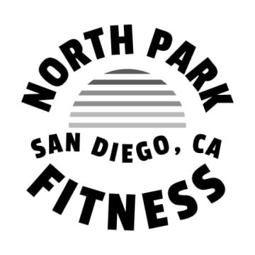 North Park Fitness logo with a stylized sun and text in black.