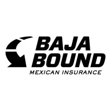 Baja Bound Mexican Insurance logo in black and white