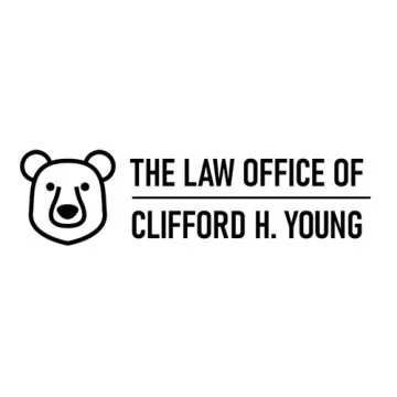 Logo featuring a bear's head outline and text that reads "The Law Office of Clifford H. Young."