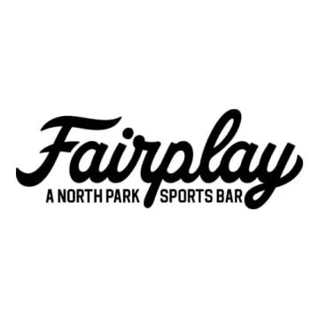 Fairplay, a North Park sports bar logo in black text on a white background.