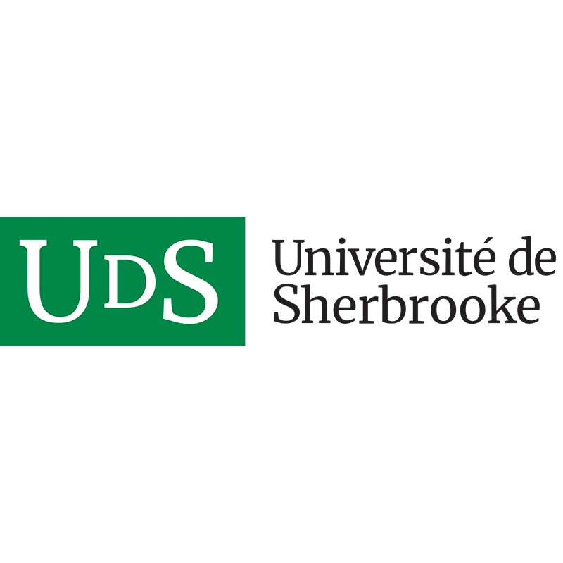 Logo de l'Université de Sherbrooke (UdeS) avec un fond blanc, texte noir et un rectangle vert autour du sigle 'UdeS'.