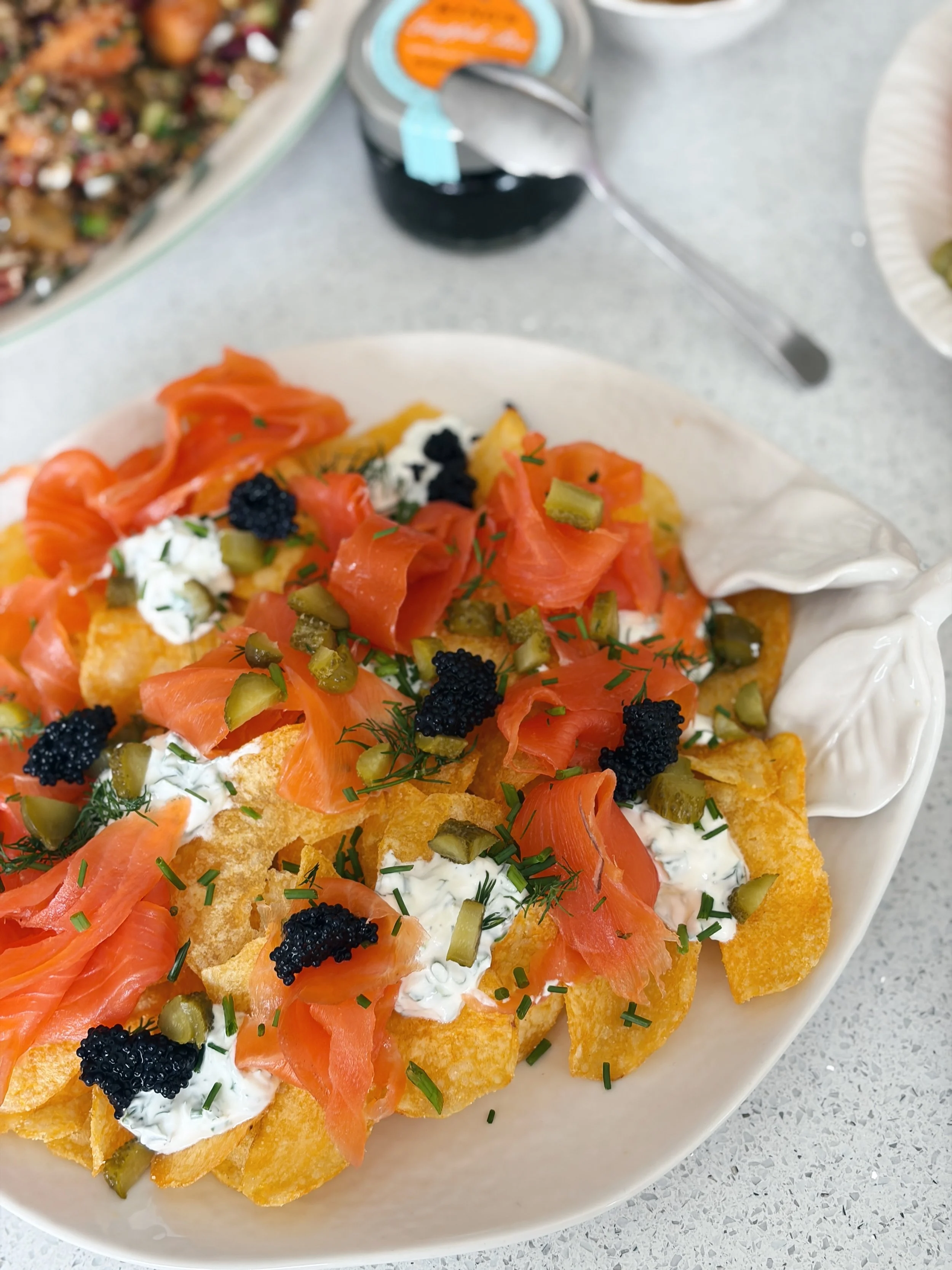 Torres crisp platter with Tobermory Trout and caviar