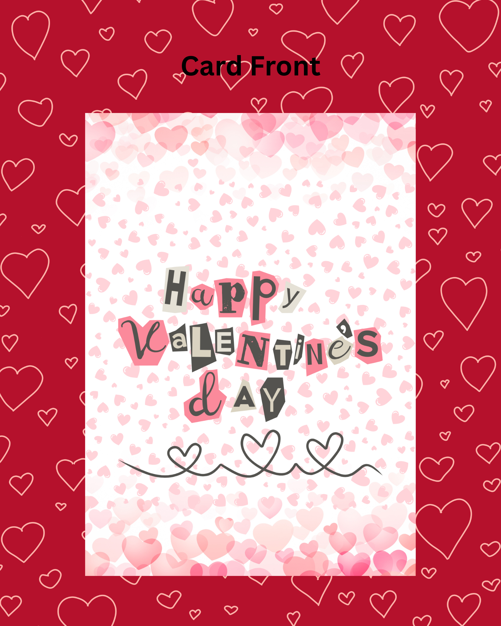 Hearts Valentines Day Card