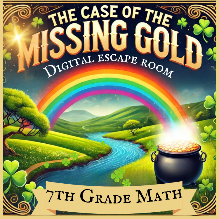 St. Patrick's Day Escape Room | 7th Grade Math | No Prep Digital Activity