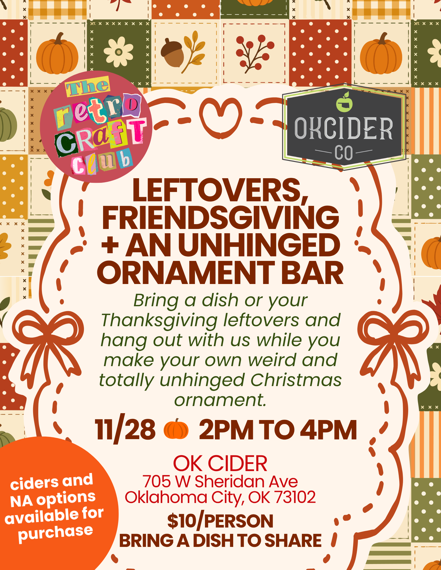Leftovers, Friendsgiving + an Unhinged Ornament Bar