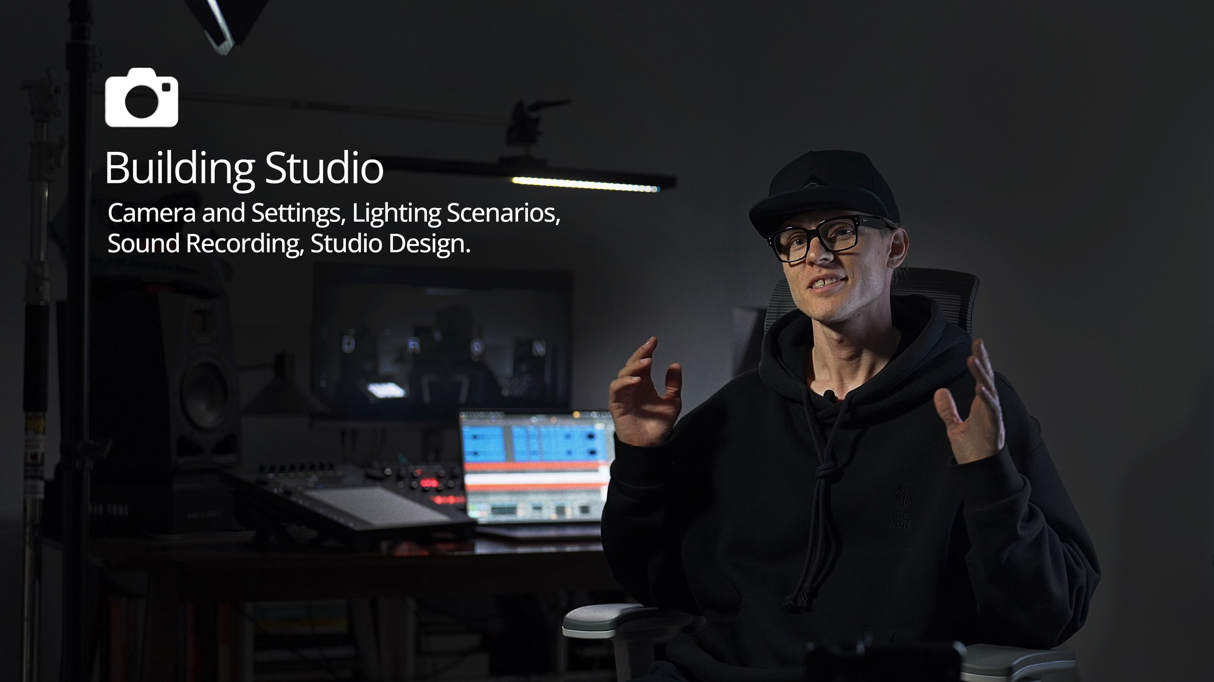 Building Studio 1on1, Camera and Settings, Lighting Scenarios, Sound Recording, Studio Design