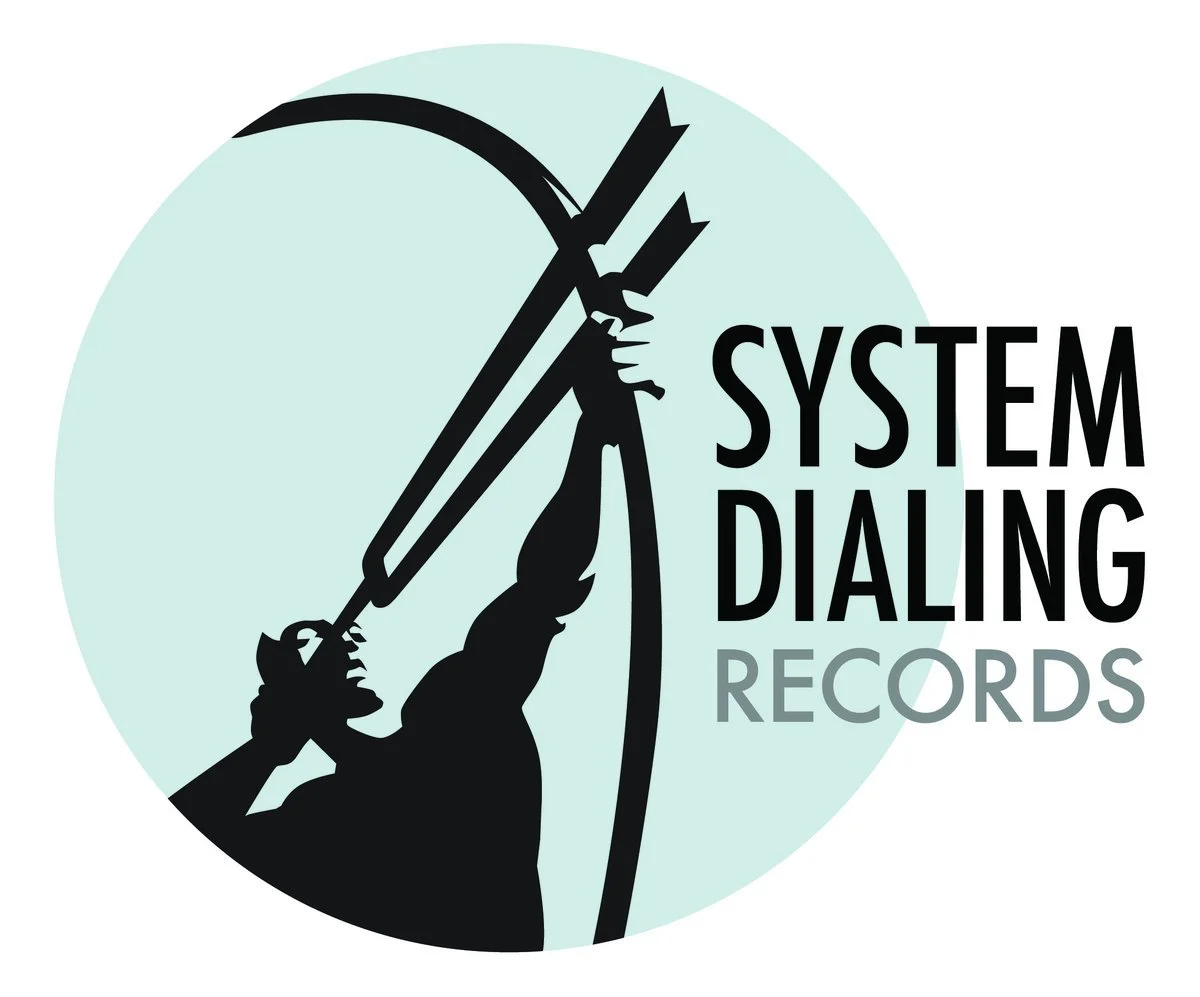Silhouette of a person adjusting a large antenna or satellite dish, with the words "System Dialing Records" to the right.
