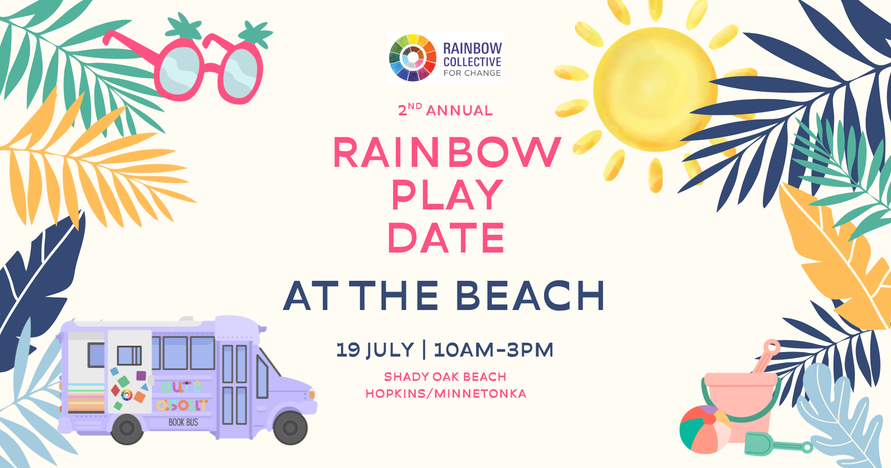 Rainbow Play Date at the Beach