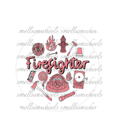 Round Cardstock l Firefighter
