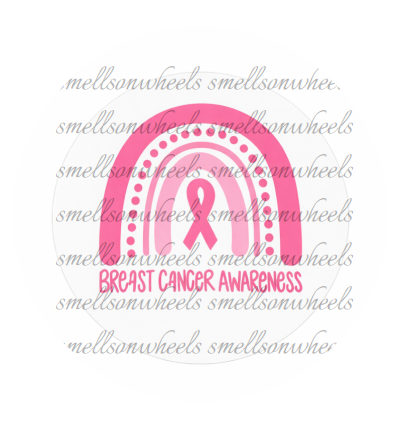 Round Cardstock l Rainbow Breast Cancer Awareness