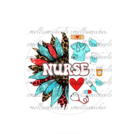 Round Cardstock l Sunflower Nurse
