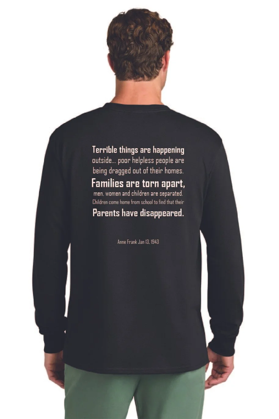 'ICE OUT' Statement Shirt with Anne Frank Quote