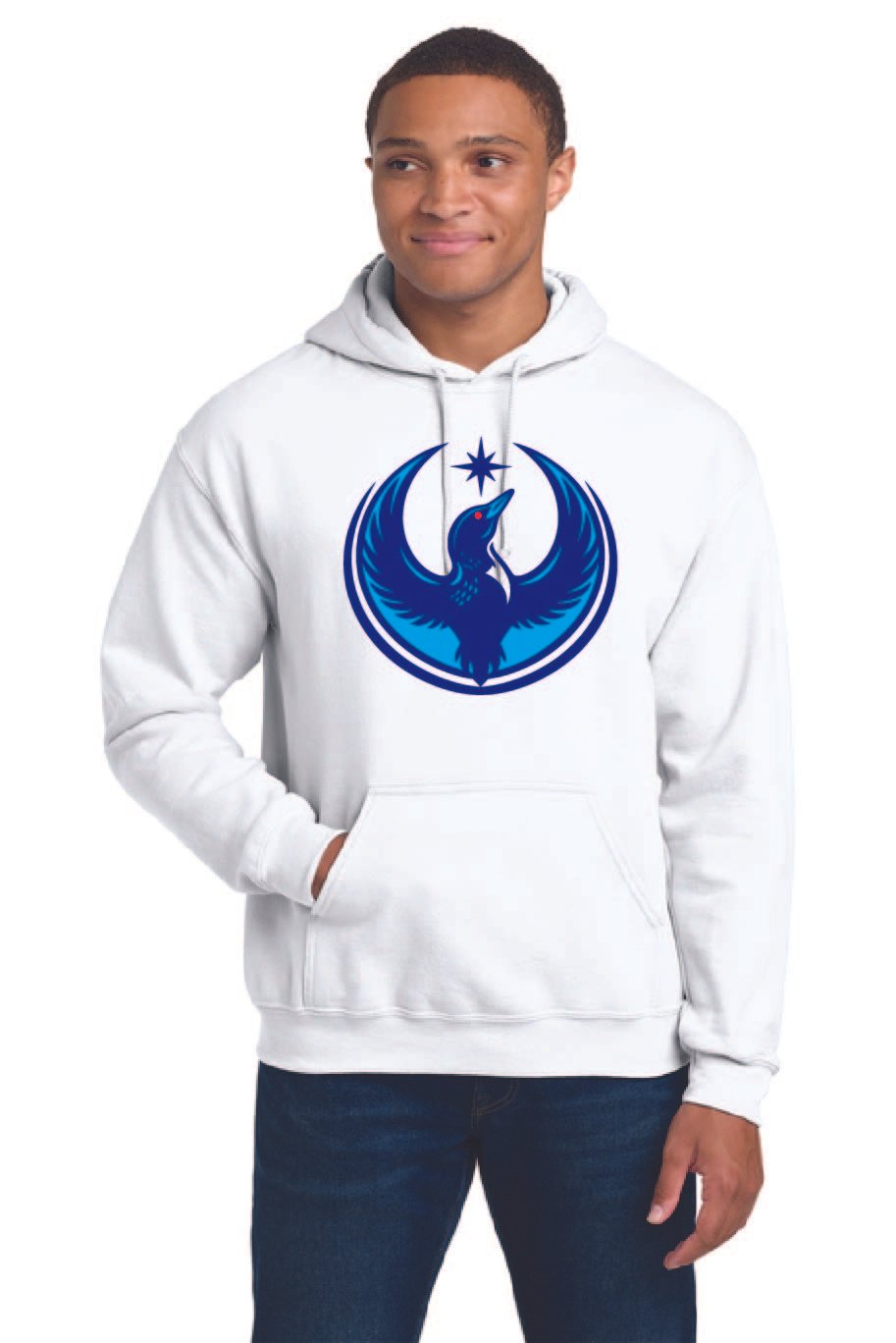 Graphic Phoenix Hoodie White