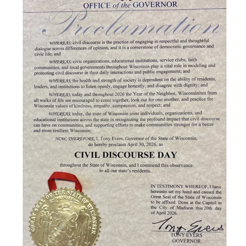 Governor Evers Civil Discourse Day Proclamation