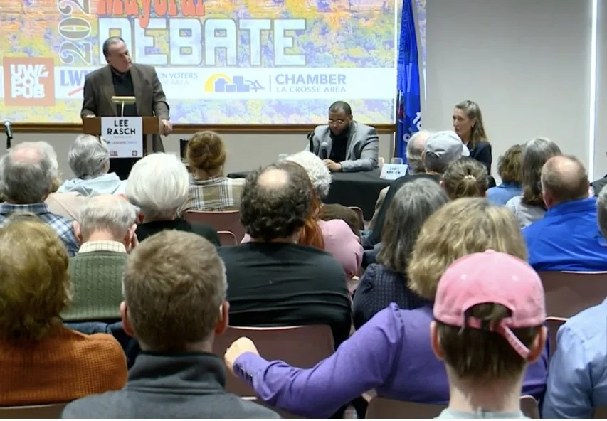Modersting the candidate debate for Mayor of La Crosse.