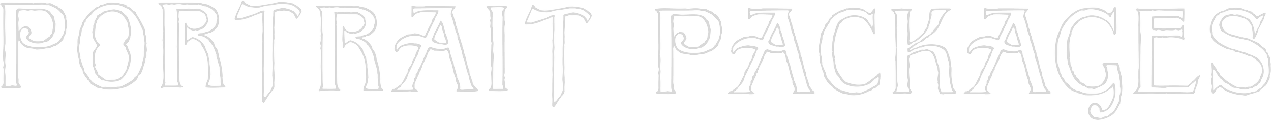 Text that reads "PORTFOLIAT PACKAGES" in a decorative font.