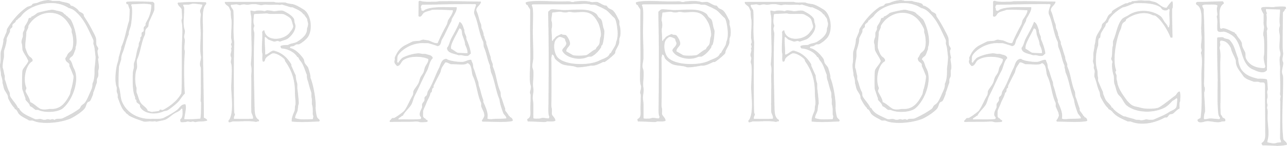 Text reading 'Our Approach' in stylized black and white lettering.