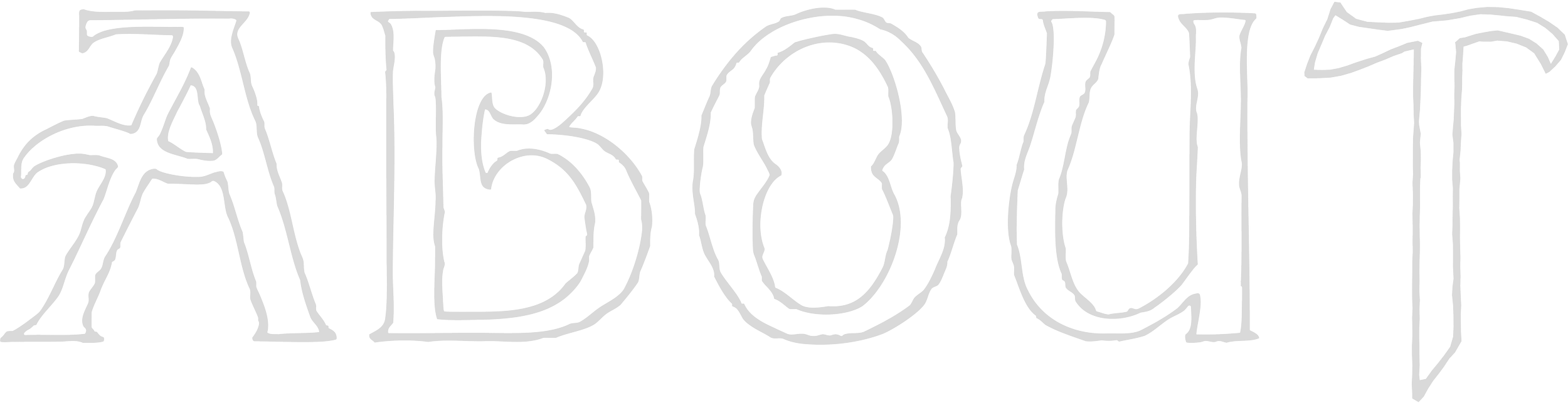 Outline of the word 'ABOUNT' in large, capital letters with a chalk-like texture.