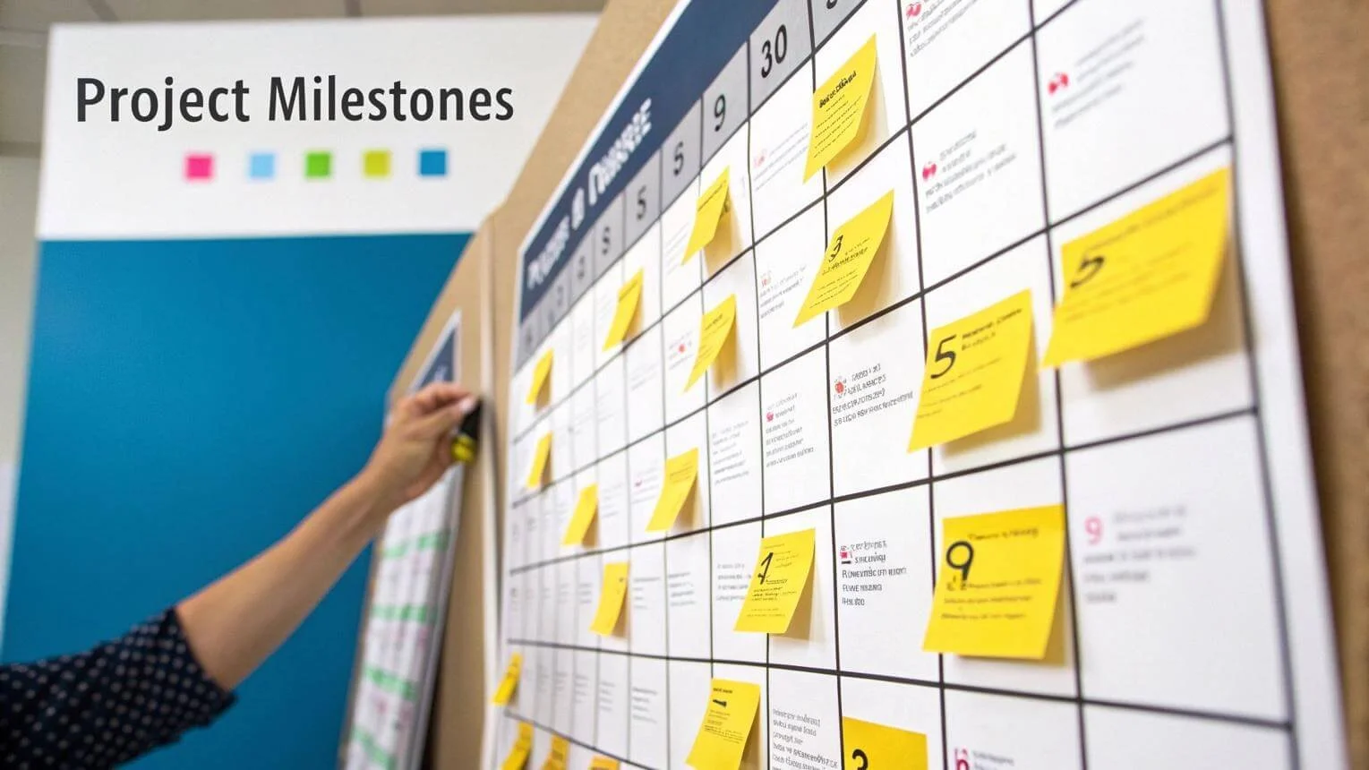 Project roadmap with milestones and planning notes for governance initiatives.