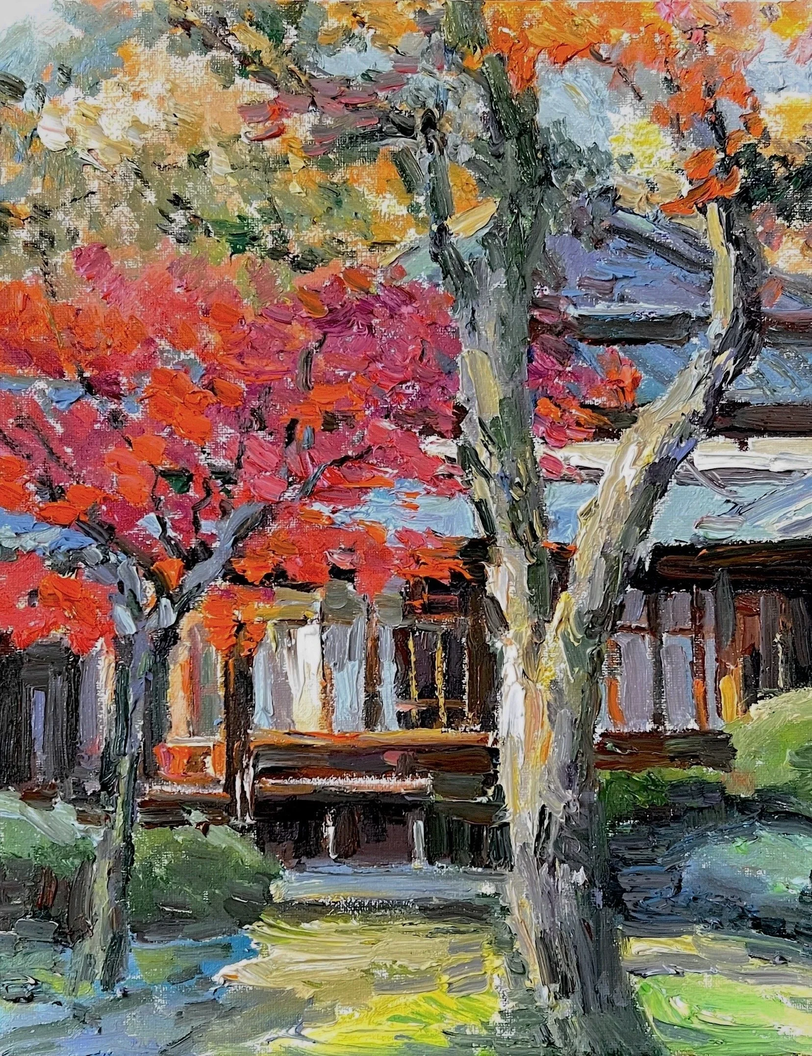 "Daikanyama, Tokyo" Oil on Canvas. 14 by 11 in.